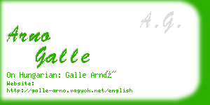 arno galle business card